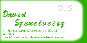 david szemelveisz business card